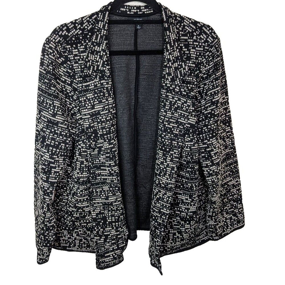 Alfani Black Cardigan Open Front Long Sleeve Business Casual Size XL